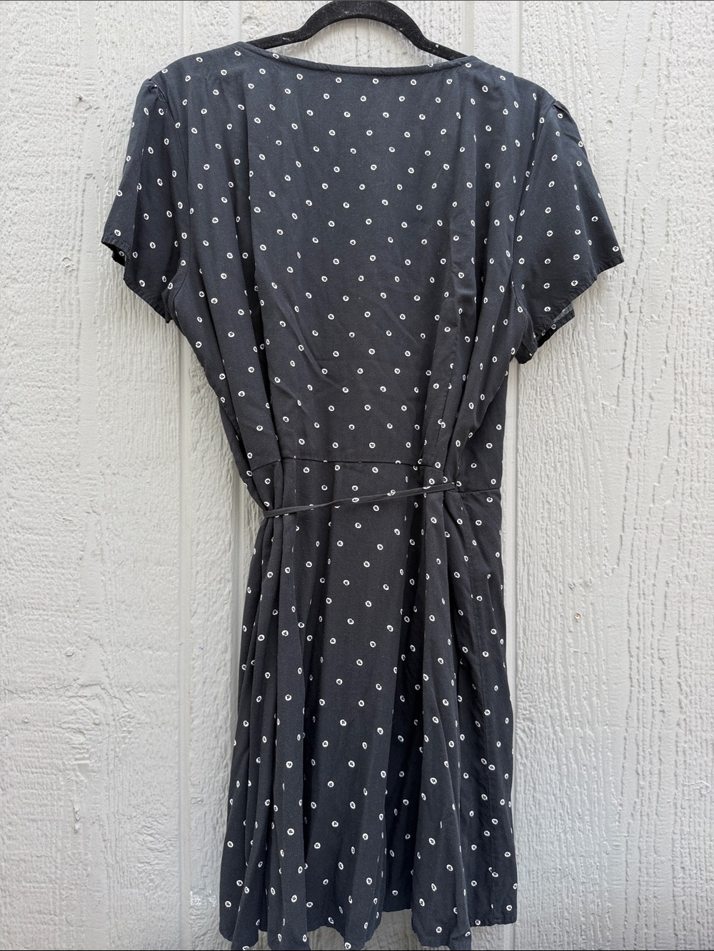 Abercrombie and Fitch Women’s Black Polka Dot Wrap Dress Size: XL - Picture 7 of 9